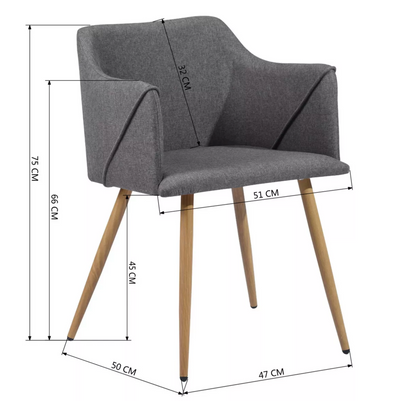 ALDRIDGE - Scandinavian style velvet dining chairs - Set of 2