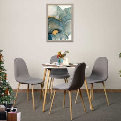 CHARLTON PIPPING - Scandinavian fabric chairs - Set of 4