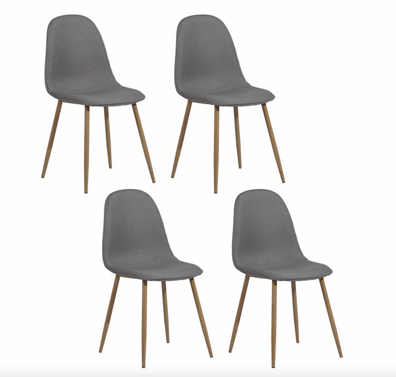 CHARLTON PIPPING - Scandinavian fabric chairs - Set of 4