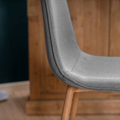 CHARLTON PIPPING - Scandinavian fabric chairs - Set of 4