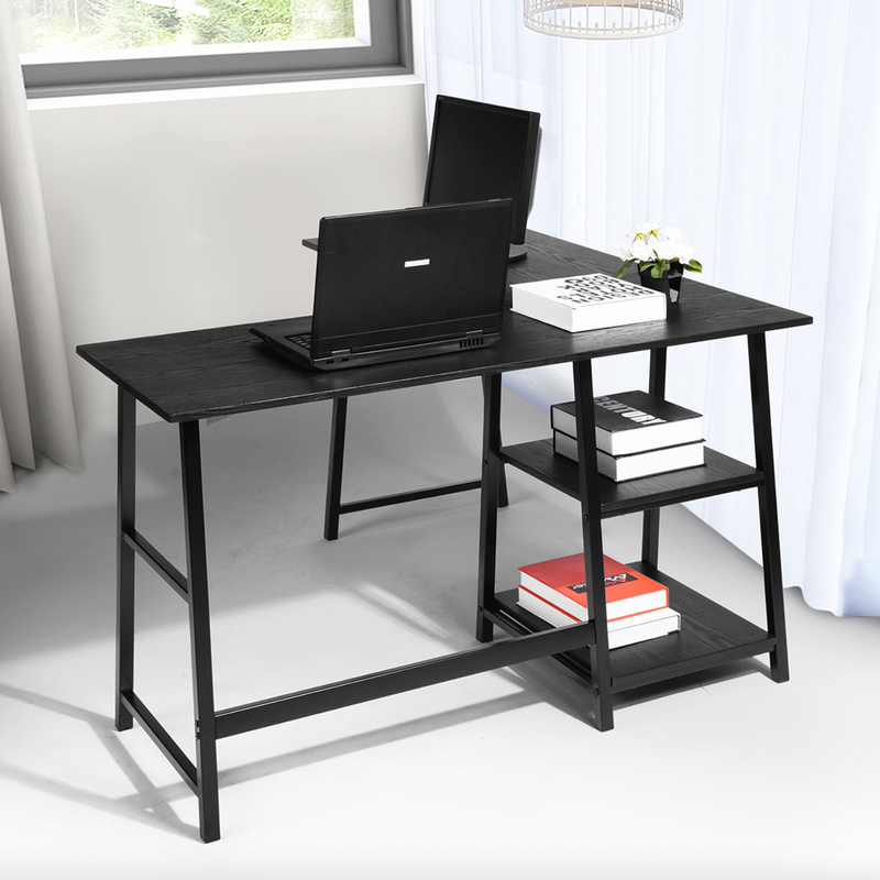 DROGBA - Corner desk with shelves