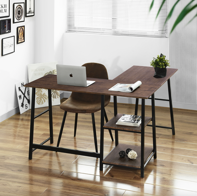DROGBA - Corner desk with shelves