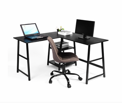 DROGBA - Corner desk with shelves