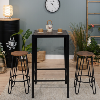 ESSIA - Industrial bar stools - Set of 2