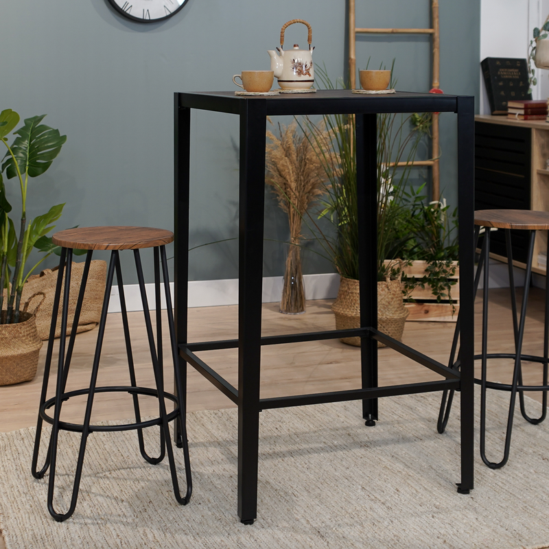ESSIA - Industrial bar stools - Set of 2