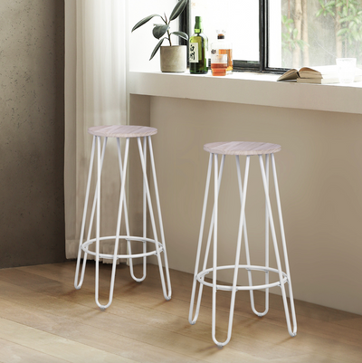ESSIA - Industrial bar stools - Set of 2