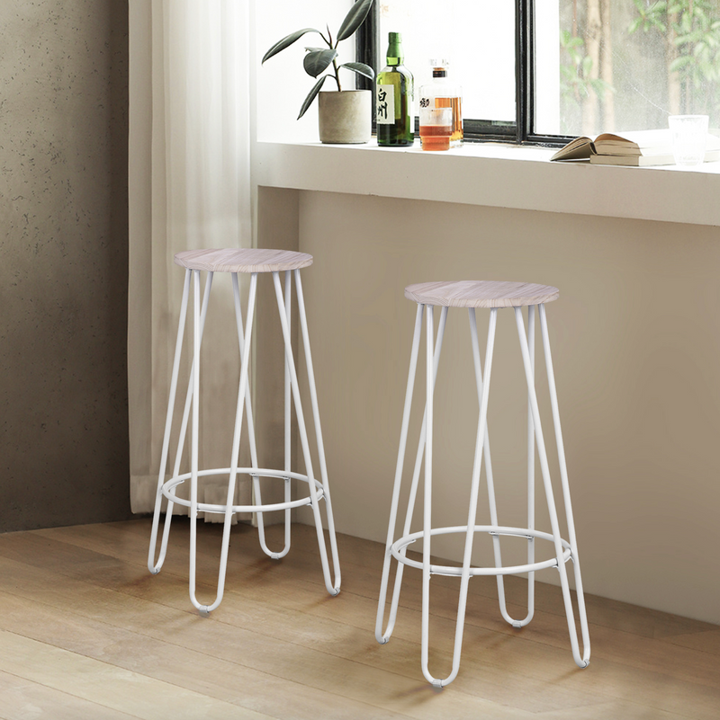 ESSIA - Industrial bar stools - Set of 2