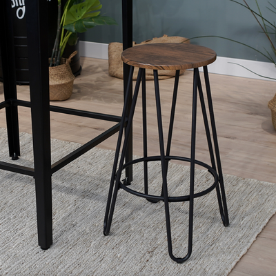 ESSIA - Industrial bar stools - Set of 2
