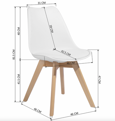 FRANKFURT - Scandinavian chairs pp - Set of 4