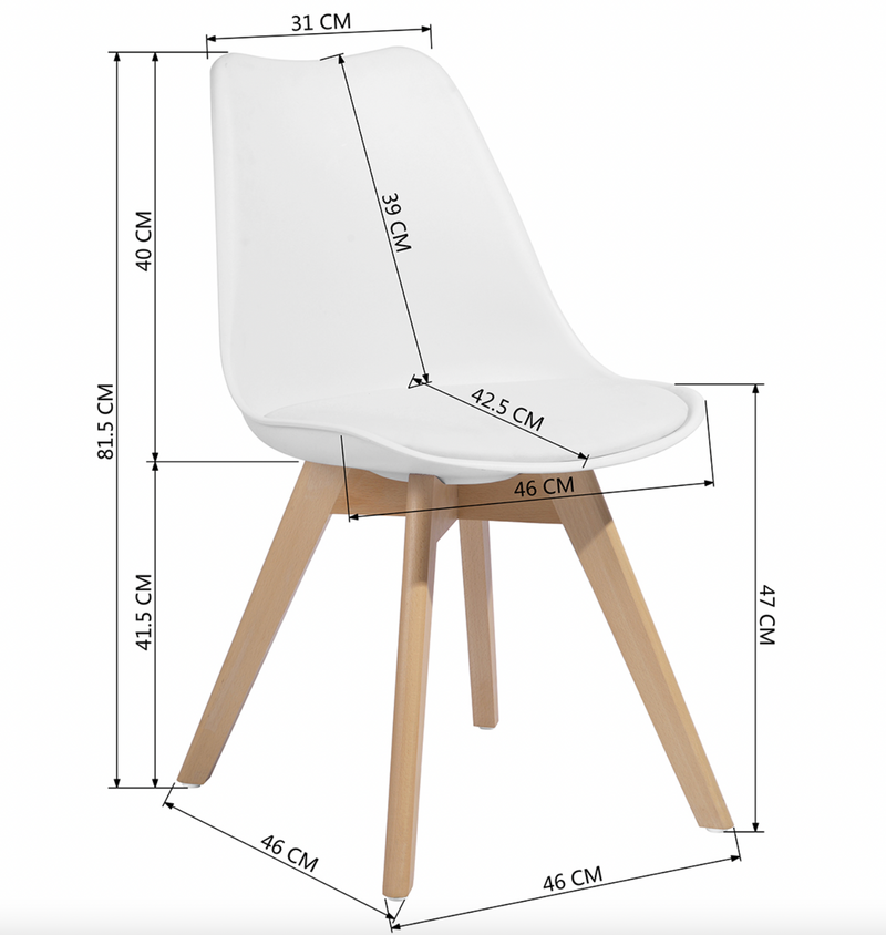 FRANKFURT - Scandinavian chairs pp - Set of 4