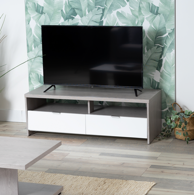 BANCO - Design TV stand with storage in ash oak