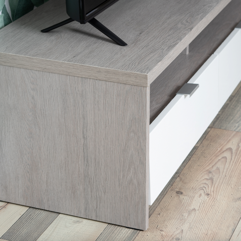 BANCO - Design TV stand with storage in ash oak