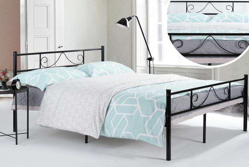 BEARD - Classic metal double bed frame
