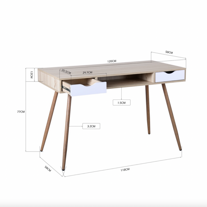 BOSUT - Scandinavian wood desk