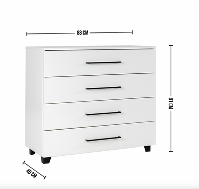 CASSIOPE - Commode de rangement 4 tiroirs