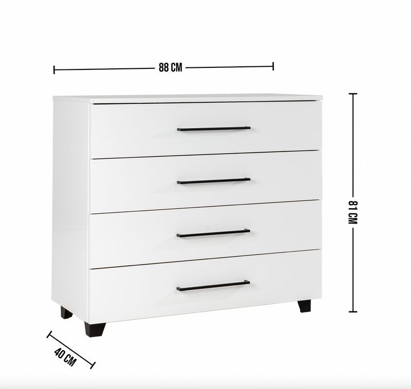 CASSIOPE - Commode de rangement 4 tiroirs