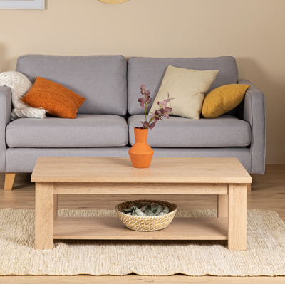 COLINE - Modern coffee table in ceruse oak