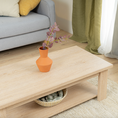 COLINE - Modern coffee table in ceruse oak
