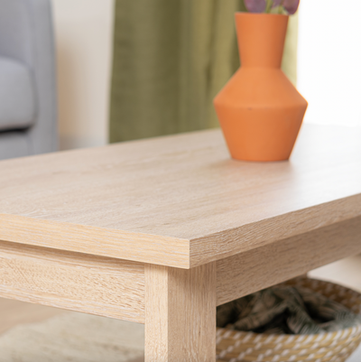 COLINE - Modern coffee table in ceruse oak