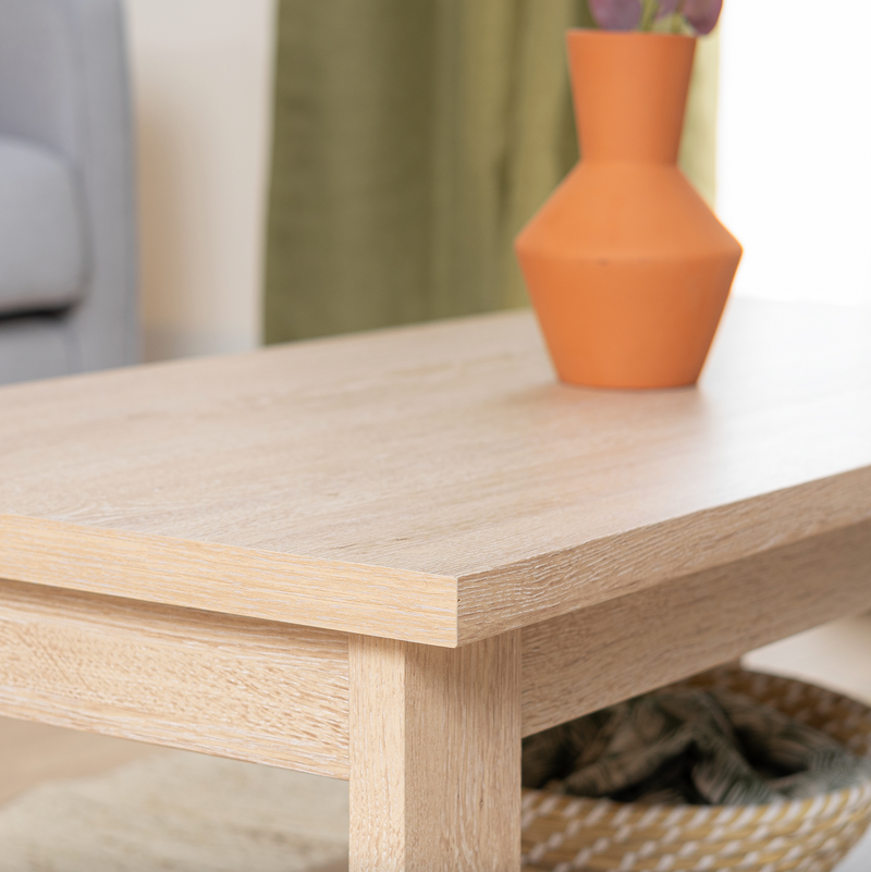 COLINE - Modern coffee table in ceruse oak