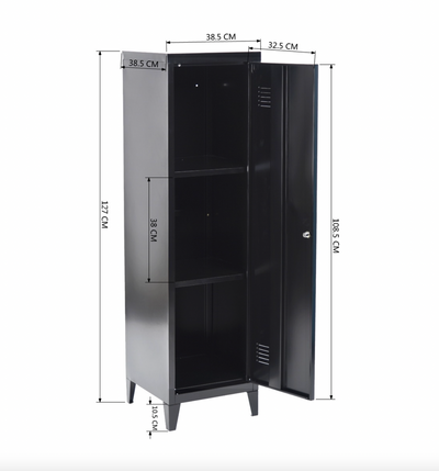 COUNCILBLUFFS - Metal cabinet with lock