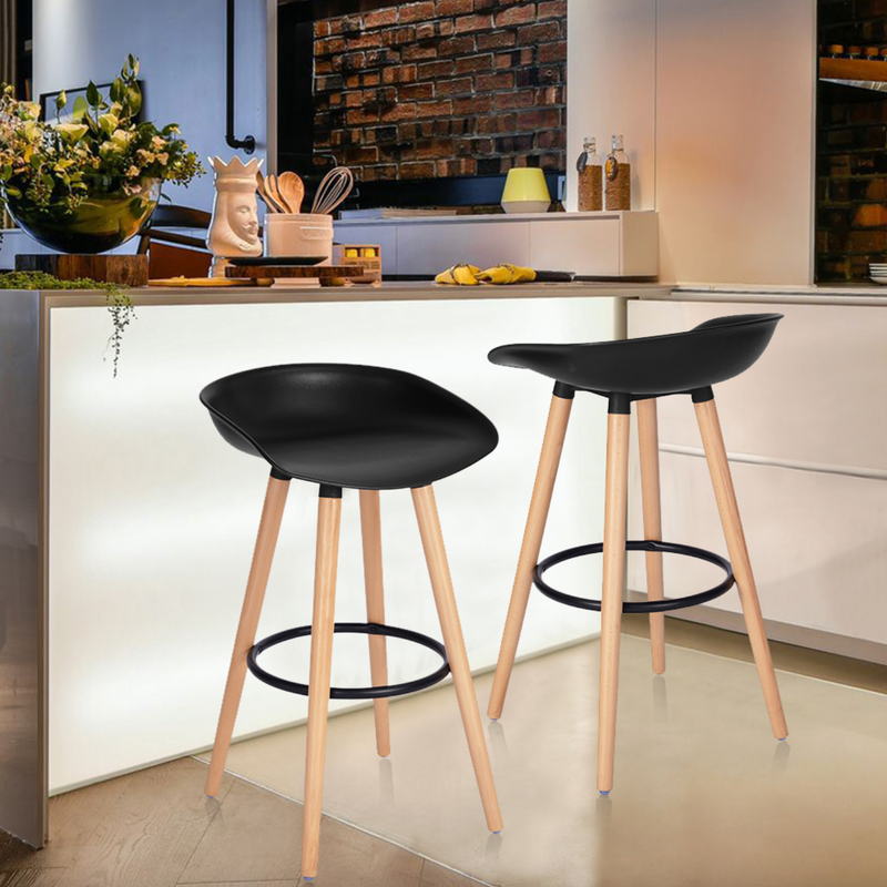 DEARBORN - Scandinavian Bar Stool - Set of 2
