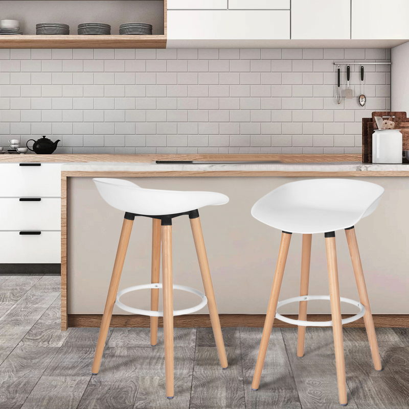 DEARBORN - Scandinavian Bar Stool - Set of 2