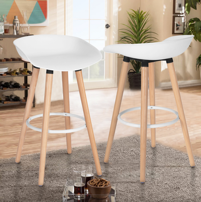 DEARBORN - Scandinavian Bar Stool - Set of 2
