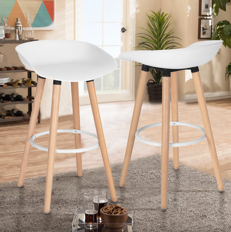 DEARBORN - Scandinavian Bar Stool - Set of 2