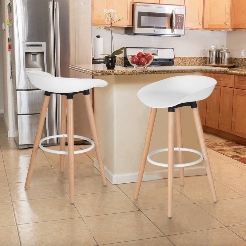 DEARBORN - Scandinavian Bar Stool - Set of 2