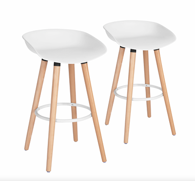 DEARBORN - Scandinavian Bar Stool - Set of 2