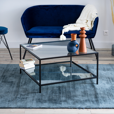 HUDD - Square coffee table - Tempered glass