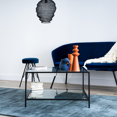 HUDD - Square coffee table - Tempered glass