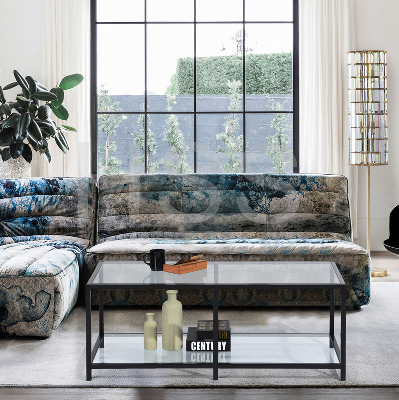 JUSTIN - Glass coffee table - Rectangular