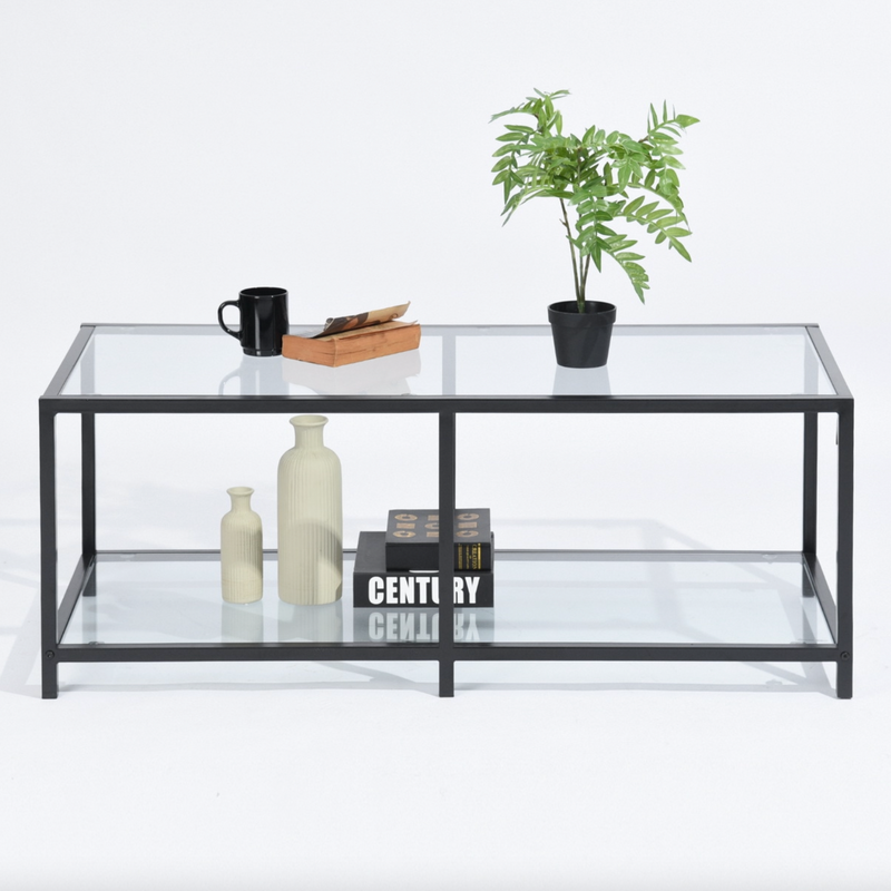 JUSTIN - Glass coffee table - Rectangular