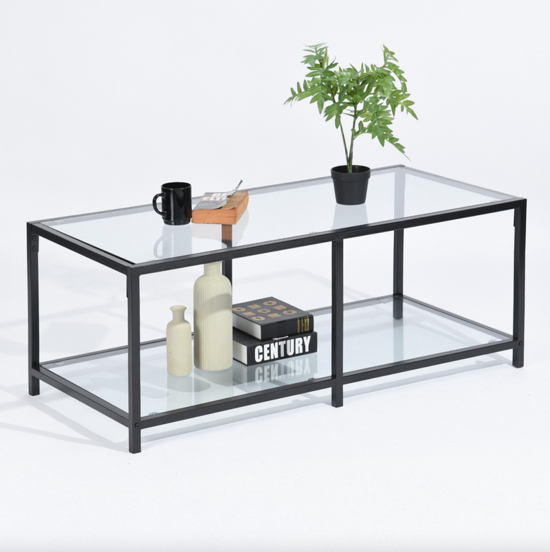 JUSTIN - Glass coffee table - Rectangular