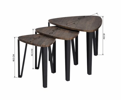 KAUWHATA - 3 Vintage Nesting Tables