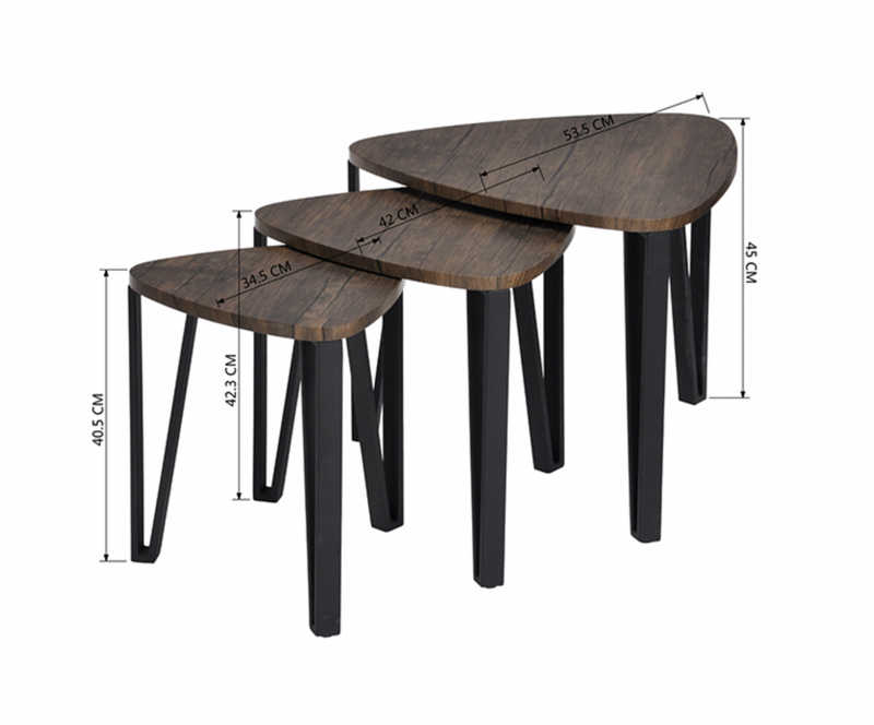 KAUWHATA - 3 Vintage Nesting Tables