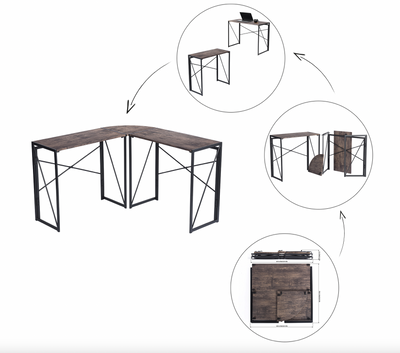 ALBERTIN - Reversible folding corner desk