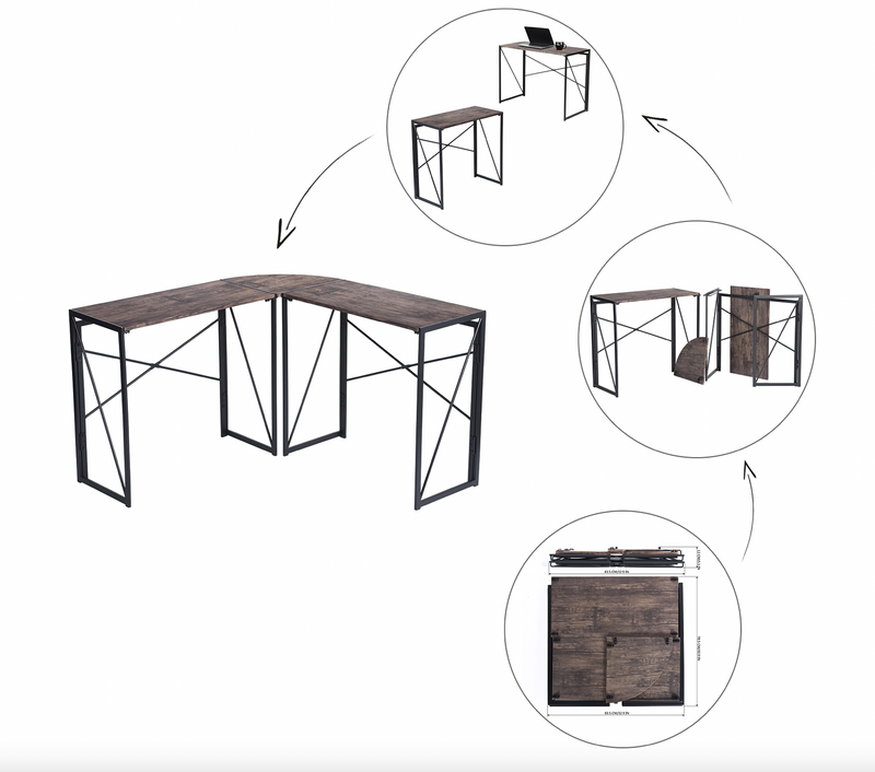 ALBERTIN - Reversible folding corner desk
