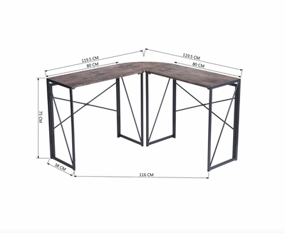 ALBERTIN - Reversible folding corner desk