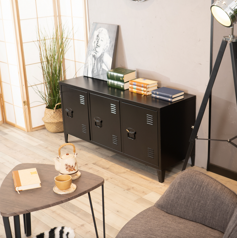 MATAPOURI - TV cabinet with metal box