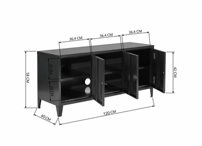 MATAPOURI - TV cabinet with metal box