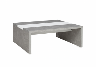 MUFFIN - Design coffee table in concrete and white glossy