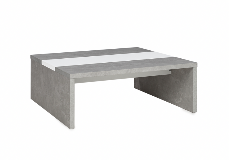 MUFFIN - Design coffee table in concrete and white glossy