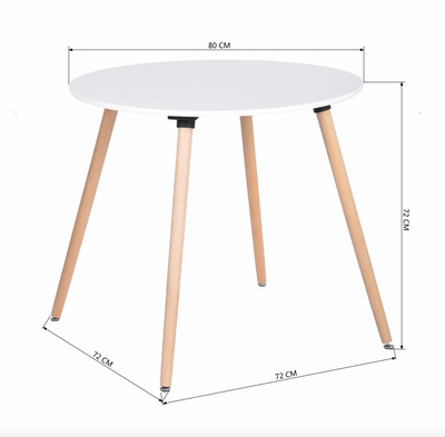 ROOKIE - Round dining table 80X80