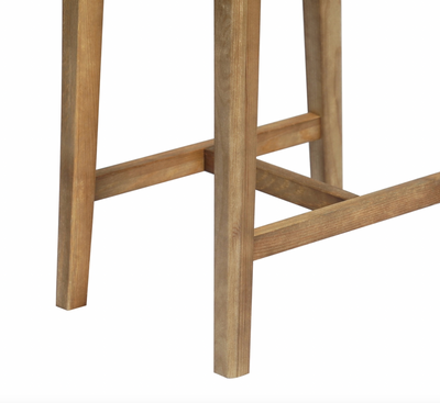 RORIC - Solid wood retro bar stools - Set of 2