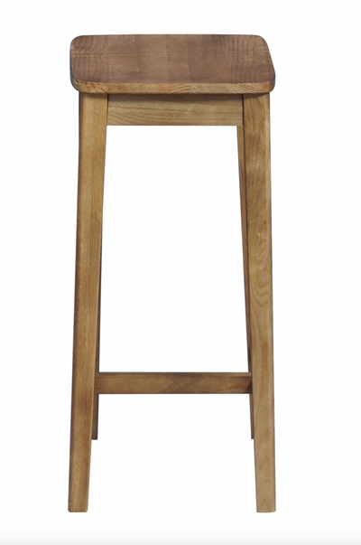 RORIC - Solid wood retro bar stools - Set of 2