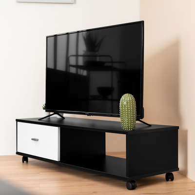 SONALY - TV cabinet in design with black and white storag