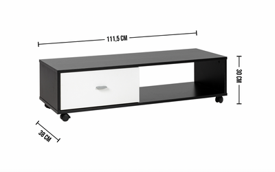 SONALY - TV cabinet in design with black and white storag
